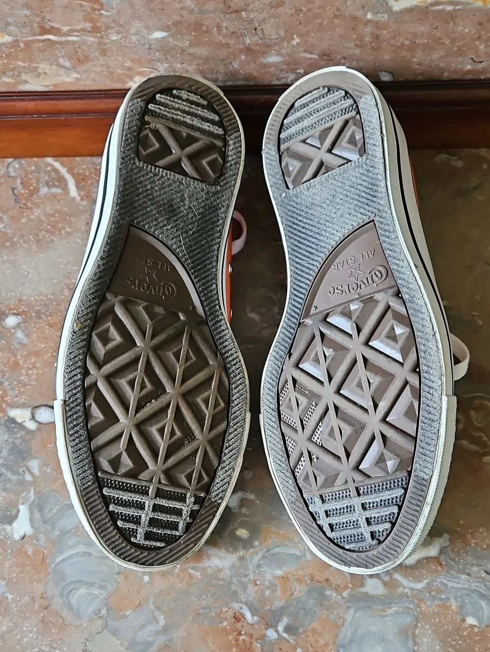 Converse Orange Low Top Sneakers Unisex W7 M5